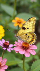 Fototapeta premium butterfly on flower