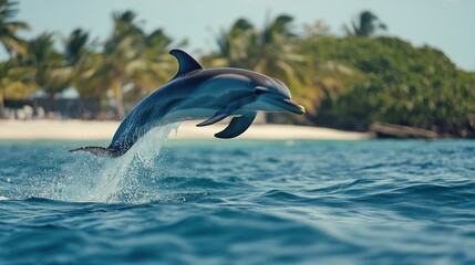 Dolphin Leaping from the Ocean