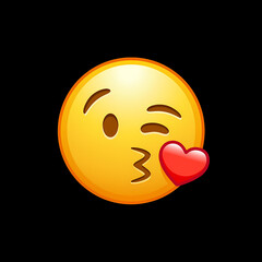 Fototapeta premium Face Blowing a Kiss 