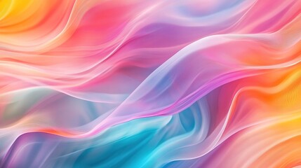 Colorful Abstract Waves in Soft Pastel Tones