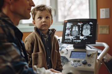 A father and son duo exploring the digital world together