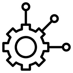 Gear setting vector icon