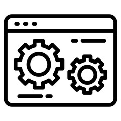 Gear setting vector icon