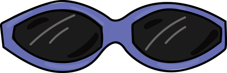 Super cute fashion sunglasses. Vector illustration. White background.