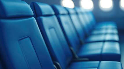 Fototapeta premium 3D rendering of airplane seat background