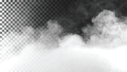 PSD Fog or smoke isolated transparent background. White cloudiness, mist, smog, dust, vapor PNG 54 © Akshay