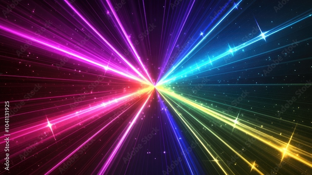 Poster multicolored abstract background featuring laser light for design and pattern creation