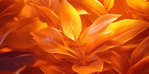 Obraz premium Golden autumn foliage, Autumn leaves in golden hues