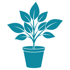Detailed Plant with Roots for Botanical Illustrations and Logos