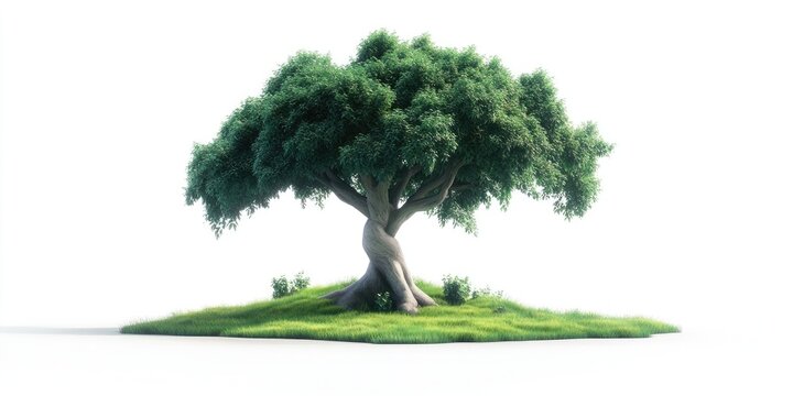 Capoc tree displayed on a white backdrop, Capoc tree on white background