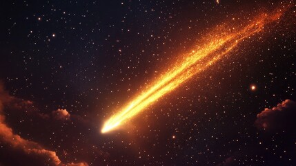 Comet Like Sparks in Darkness