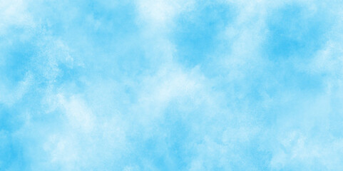 shiny and clear painted light blue clouds watercolor background, sky clouds for wallpaper backdrop background, watercolor abstract texture with white clouds and blue sky.