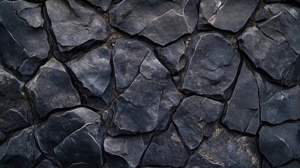 Fototapeta premium Black anthracite stone concrete texture for wall wallpaper showcasing tile patterns in a panoramic view