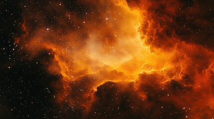 Fototapeta premium Colorful outer space backdrop featuring stars and a nebula gas cloud showcasing a science fiction illustration in 3D render