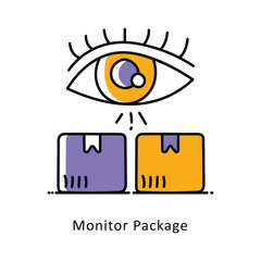Monitor Package isometric stock illustration. EPS File stock illustration