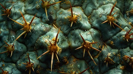 Obraz premium Close-Up Macro Photography of a Cactus