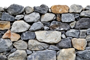 Fototapeta premium A stone wall with a fire hydrant standing in front of it