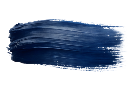 Dark navy blue ink brush paint stroke TRANSPARENT  PNG 