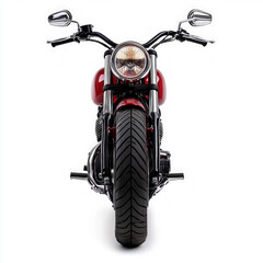 Fototapeta premium Red Motorcycle Isolated