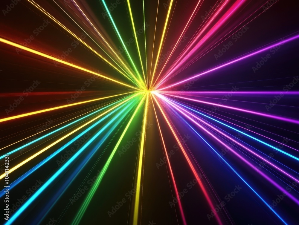 Poster multicolored abstract background featuring laser light patterns for design use