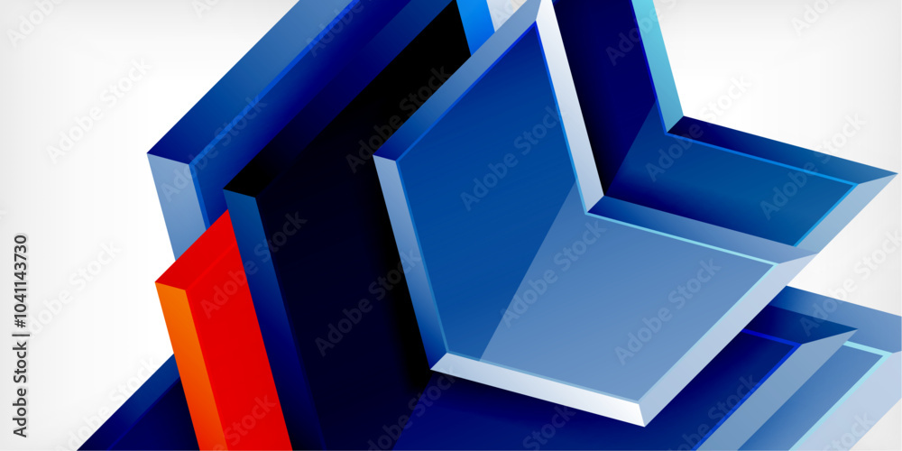 Aufkleber vector 3d arrow techno design template