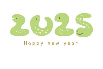 巳年年賀状　おしゃれでかわいいヘビ年年賀状