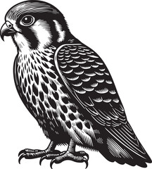 Falco Rufigularis (bat falcon) vector