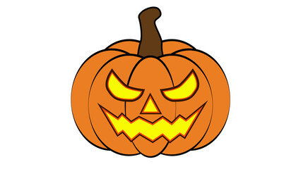 Halloween pumpkinsr isolated on transparent background , png	

