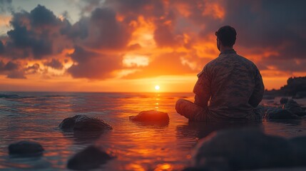 Veterans with PTSD finding relief through meditation, promoting calm and mental wellness