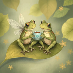 frog on a leaf