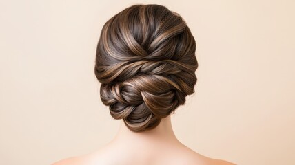 Elegant salon updo featuring a creative blend of curls and waves for a stunning hairstyle transformation.
