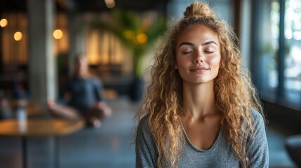 Fototapeta premium Mindfulness-based team building activities, promoting focus and emotional intelligence within teams