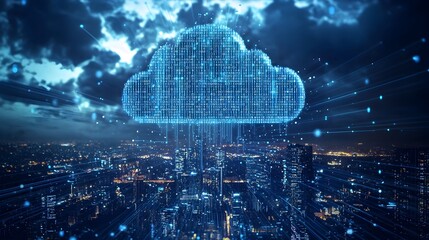 Binary Cloud Computing Integrating with Futuristic Urban Cityscape