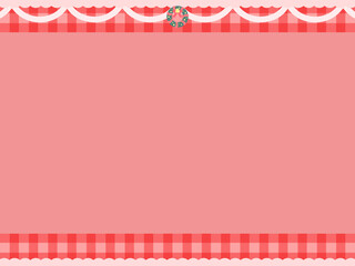 4:3 ホリデーのブロックチェックな赤フレーム⭐︎