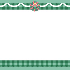 ホリデーのブロックチェックな緑スクエアフレーム⭐︎PNG