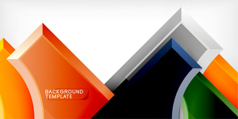 Square, arrow shapes with round elements Vector Illustration For Wallpaper, Banner, Background, Card, Book Illustration, landing page