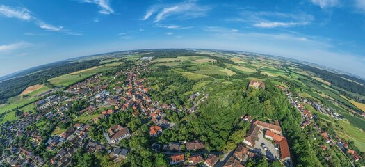 Ausblick auf den Naturpark Frankenhöhe rund um Schillingsfürst 