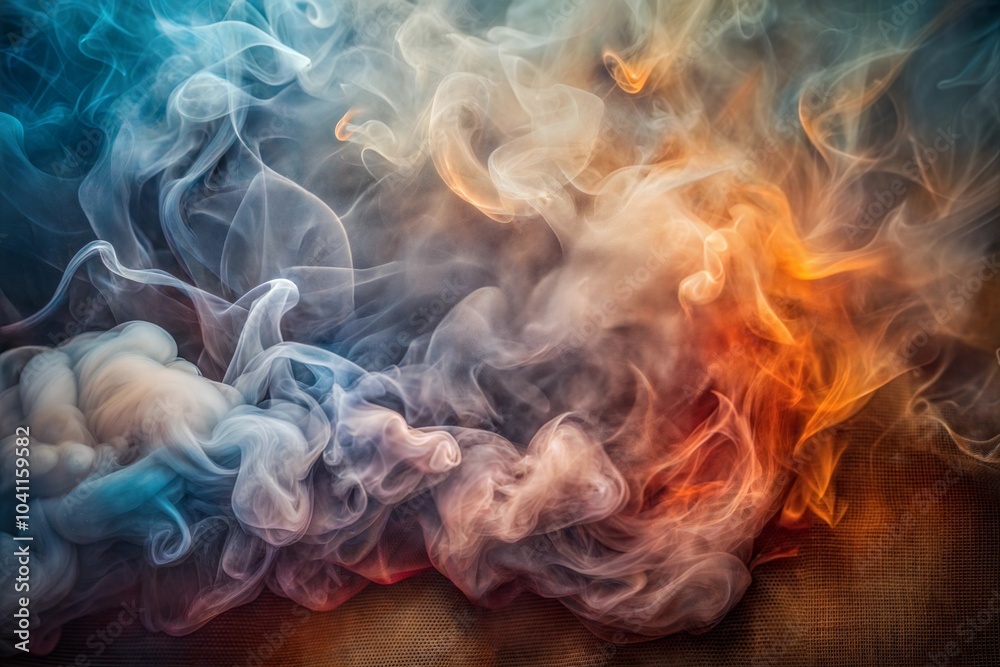 Wall mural swirling colorful smoke texture creating flowing abstract patterns