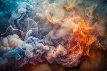 Fototapeta premium Swirling colorful smoke texture creating flowing abstract patterns