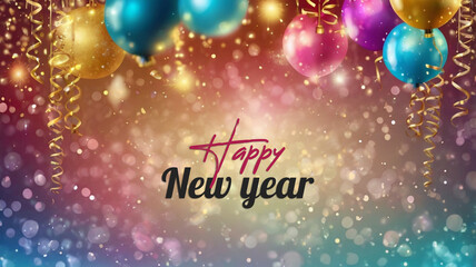 Naklejka premium Happy new year banner design