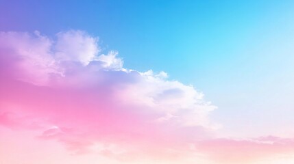 Obraz premium Soft Pink and Blue Sky with Gentle Clouds