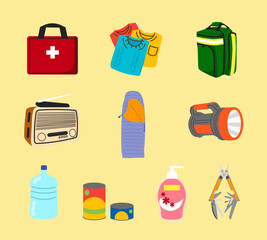 Illustration of disaster prevention equipment 