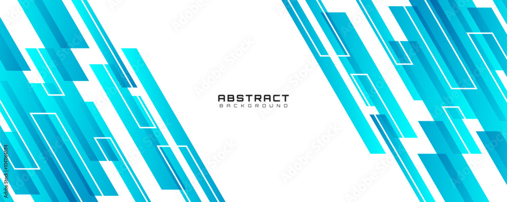 Poster blue white abstract background overlap layer on bright space with diagonal lines effect decoration. 