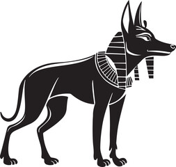 anubis logo vector line art outline monoline illustration