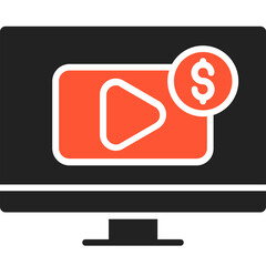 Paid Content Vector Icon Design