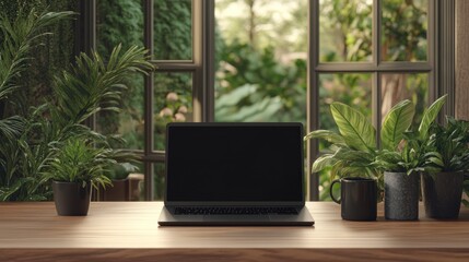 Fototapeta premium The Laptop on the Desk