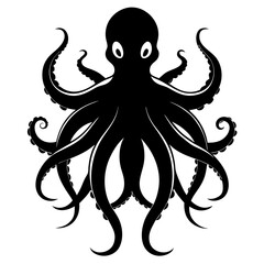 Octopus Silhouette vector illustration