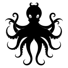 Octopus Silhouette vector illustration