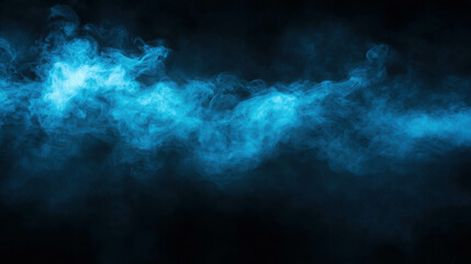 Celestial Blue Smoke: Abstract swirling blue smoke against a black background, perfect for fantasy, mystical, or ethereal designs. Evokes feelings of mystery, magic, and the unknown.