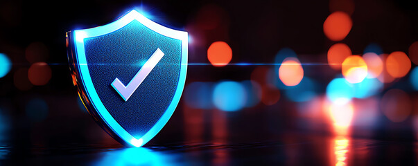 High-quality 3D shield icon with a checkmark